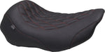 Mustang Wide Tripper Solo Seat For Harley Davidson FLHX 1923 2024-2026 - Black/Red