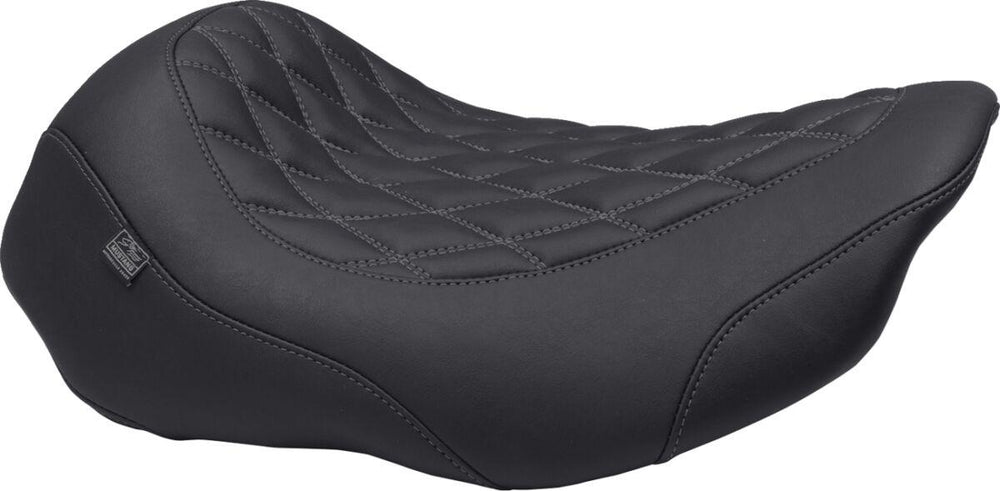 Mustang Wide Tripper Solo Seat For Harley Davidson FLHX 1923 2024-2026 - Black/Grey