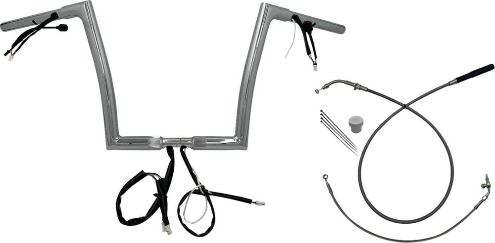 Fat Baggers Inc. 1-1/4" EZ Install Flat Top Handlebar For Harley Davidson FLHX 1923 2024-2026 30.5 cm (12") - Chrome
