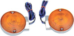 Drag Specialties Replacement Touring Turn Signals For Harley Davidson FLHR 1340 1994-1998 Front Chrome Amber