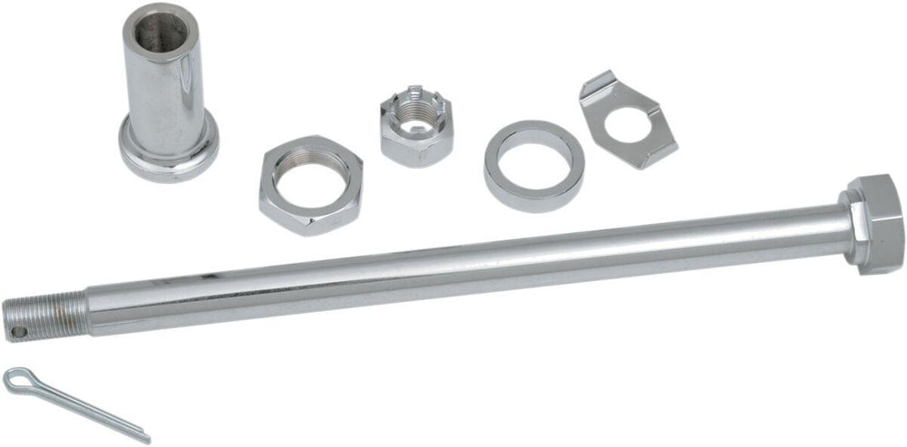 Drag Specialties Rear Axle Kit For Harley Davidson FL 1200 1970-1972 - Chrome Silver