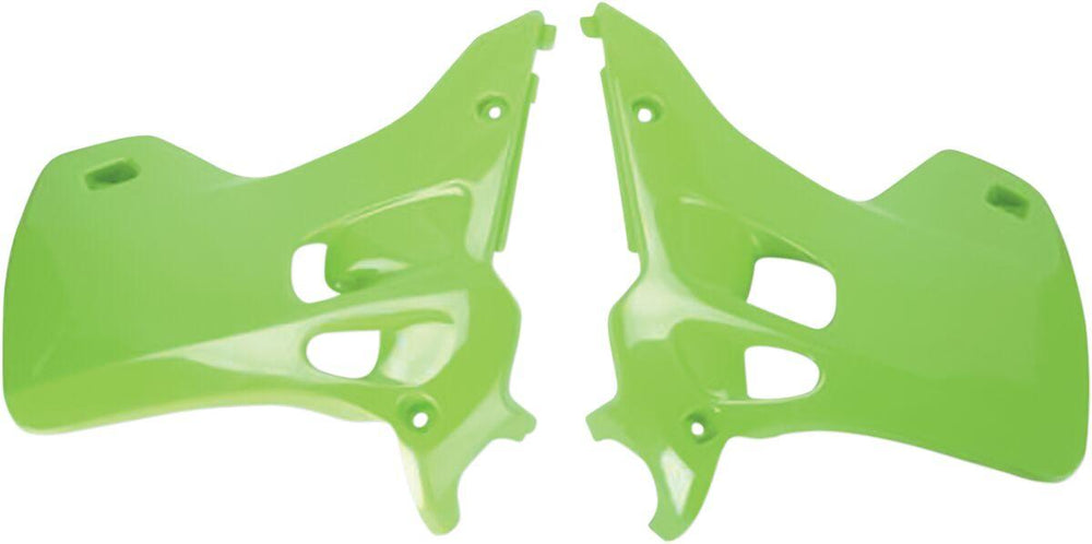 UFO Radiator Scoops For Kawasaki KX125 J 1992-1993 - KX Green