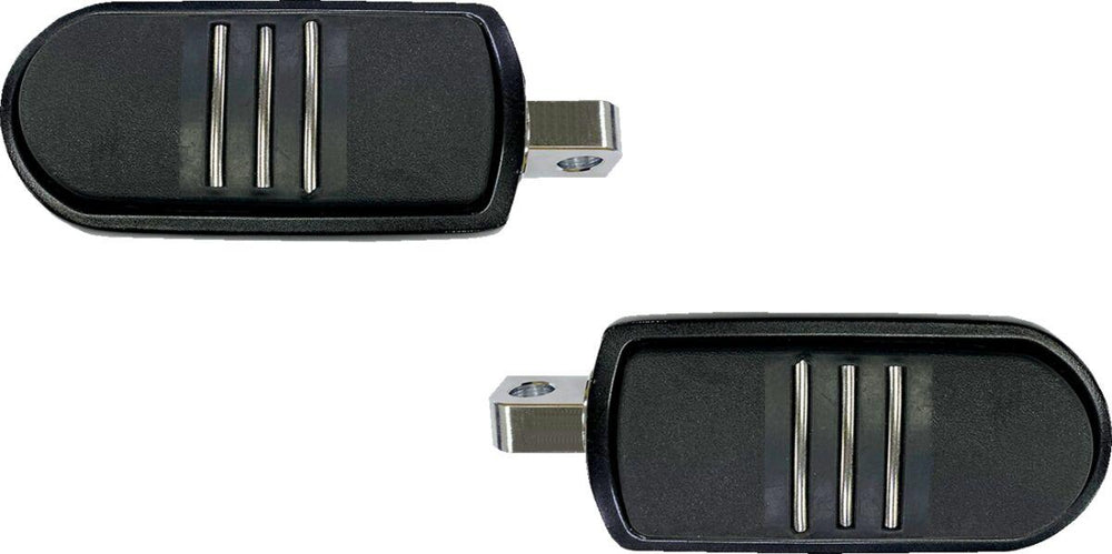 Drag Specialties Sweeper Foot Pegs For Harley Davidson FLST 1340 1988-1990 - Black