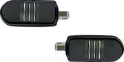 Drag Specialties Sweeper Foot Pegs For Harley Davidson FLST 1340 1988-1990 - Black