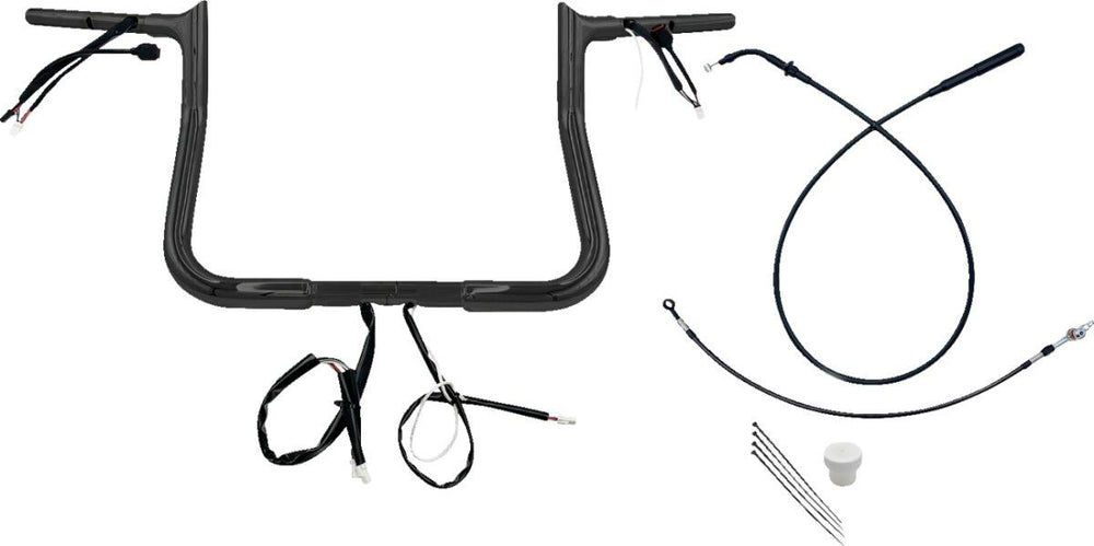 Fat Baggers Inc. 1-1 4" EZ Install Pointed Top Handlebar For Harley Davidson FLHX 1923 2024-2025 28 cm (11") - Black