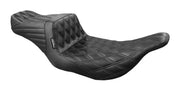 LE Pera Tailwhip Seat For Harley Davidson FLHT 1340 1997-1998 Double Diamond - Black
