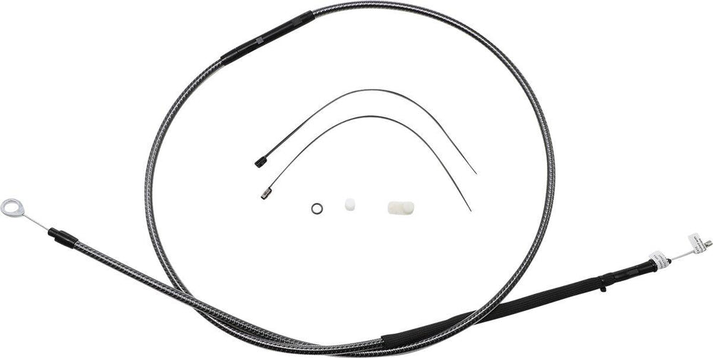 Magnum Shielding Polished KarbonFibr Clutch Cable For Harley Davidson FLD 1690 2012-2013 184.5 cm (72-11 16") - Carbon Fiber Silver