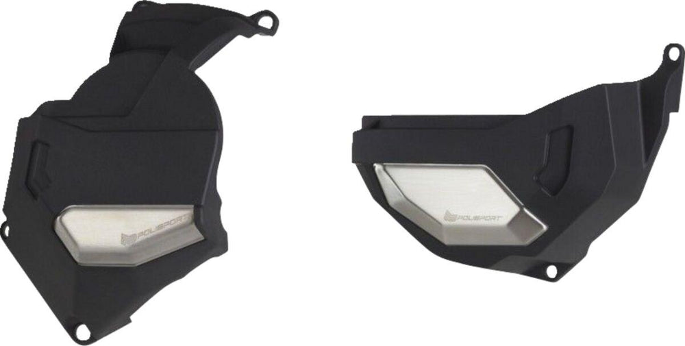Polisport Clutch & Alternator Cover Kit For Honda CRF1100L Africa Twin DCT ABS 2020-2024 - Black