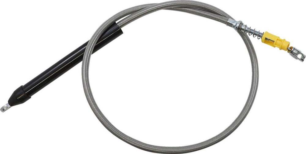 LA Choppers Stainless Steel Braided Clutch Cable For Harley Davidson FLDE 1750 ABS 2018-2020 12" - 14" - Polished