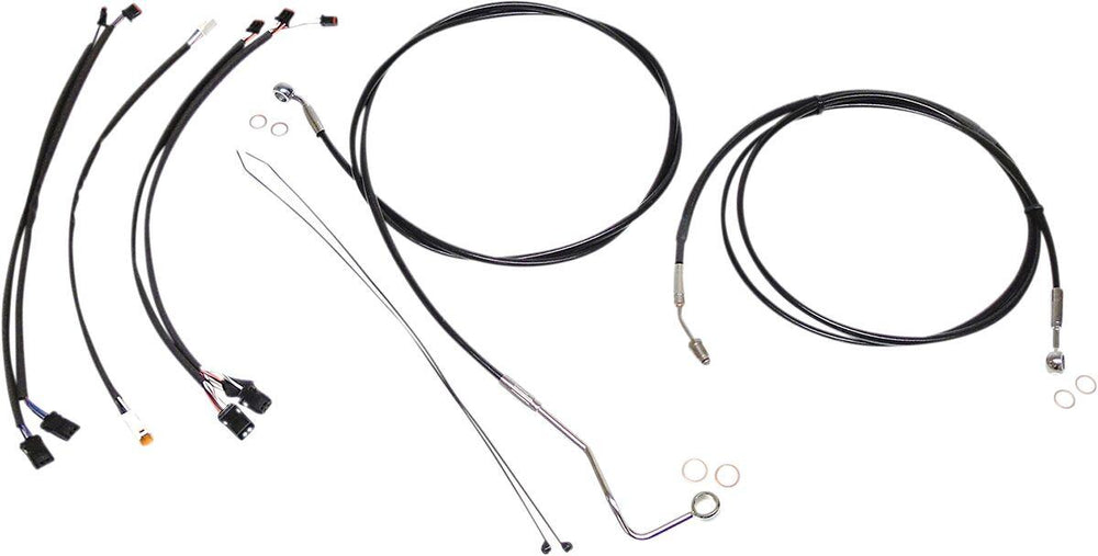 Magnum Shielding XR Handlebar Cable Install Kit For Harley Davidson FLHRXS 1750 2017-2018 30.5 - 35.5cm (12" - 14") - Black Chrome