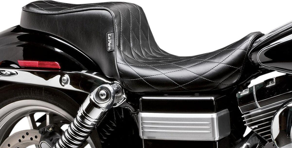 LE Pera Cherokee Seat For Harley Davidson FXDWG 1340 1996-1998 Diamond Pleated - Black