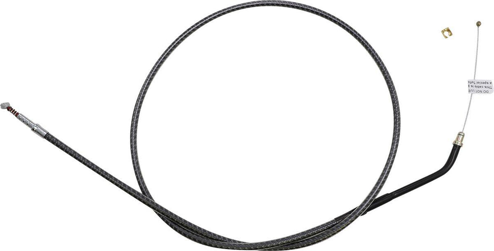 Magnum Shielding KarbonFibr Braided Throttle Idle Cable For Harley Davidson XL 1200 C 2007-2020 96 cm (37-7 8") - Carbon Fiber Silver