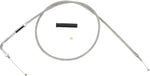Drag Specialties Stainless Braided Throttle Cable For Harley Davidson FLHR 1340 1994-1995 96.5 cm (38") - Silver Unfinished