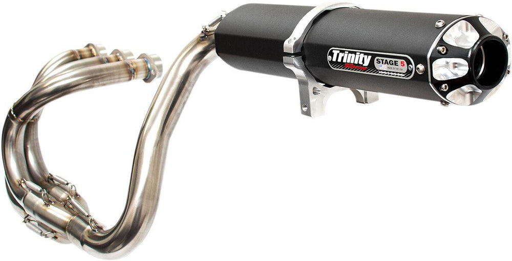 Trinity Racing Stage 5 Dual Exhaust System For Yamaha YXZ 1000 R 2016-2025 - Black