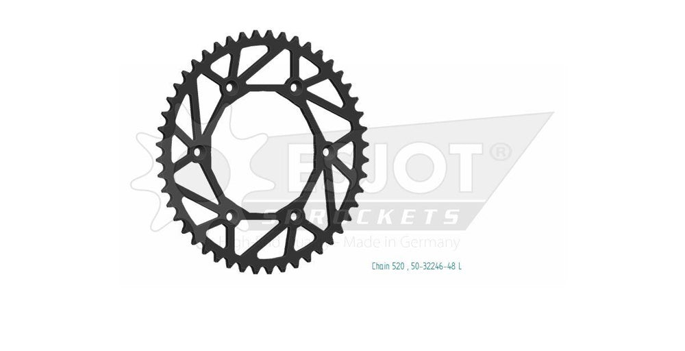 Esjot Standard 520 Sprocket For Voge Rally 300 ABS 2023 Rear Black 48T