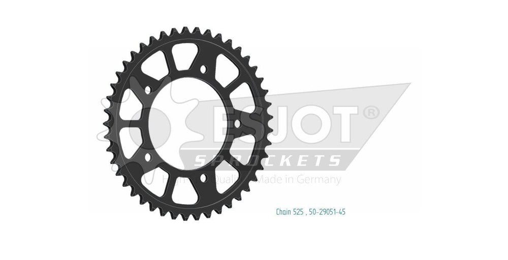Esjot Standard 525 Sprocket For Yamaha MT-09 ABS 2021-2026 Rear Black 45T