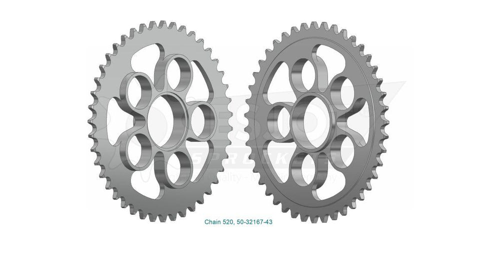 Esjot Standard 520 Sprocket For Ducati Hypermotard 950 ABS 2019-2022 Rear Zinc Plated 43T