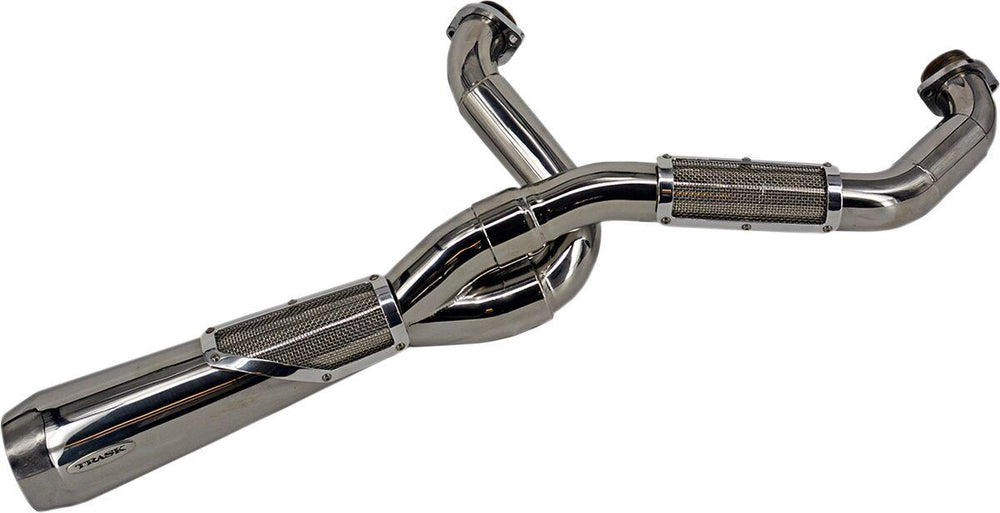 Trask 2 Into 1 Big Sexy Exhaust System For Harley Davidson FLH 1868 2021 - Polished