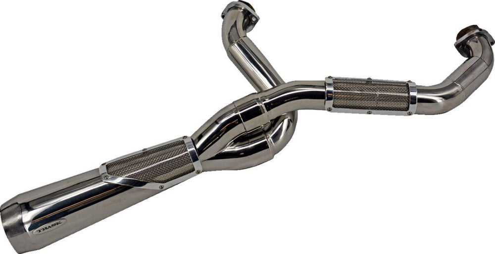 Trask 2 Into 1 Big Sexy Exhaust System For Harley Davidson FLHR 1450 1999-2003 - Polished