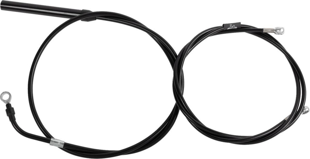 LA Choppers Standard Black Vinyl Handlebar Cable/Brake Upper Hose Kit For Harley Davidson FLH 1868 ABS 2021 45.5 cm - 51 cm (18" - 20") - Black
