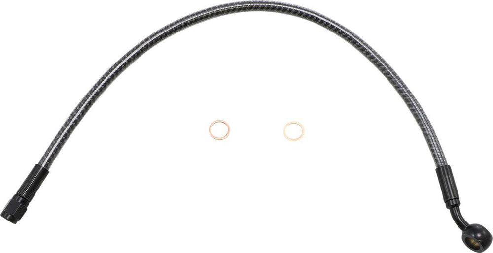 Magnum Shielding KarbonFibr Brake Hose For Harley Davidson FXDX 1450 1999-2003 Front Upper 43 cm (17") - Carbon Fiber KARBONFIBR Silver