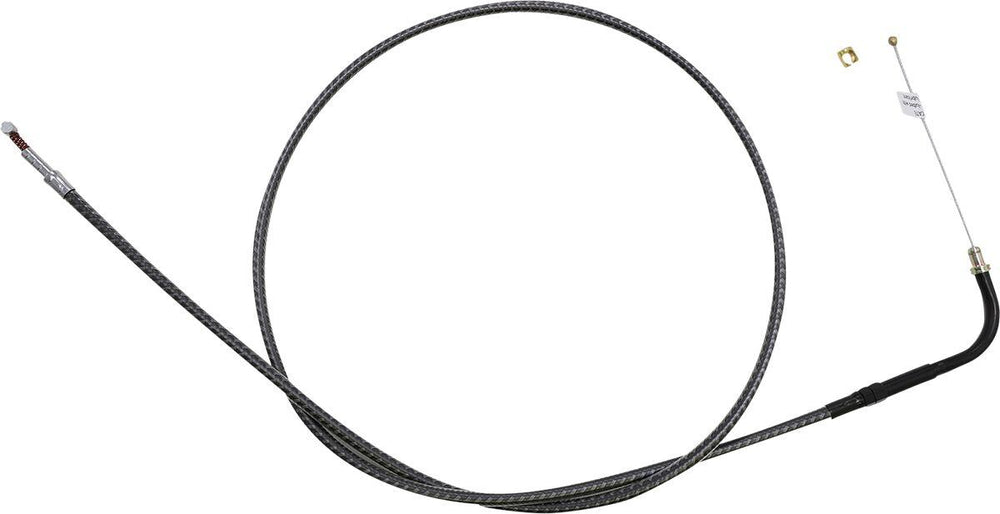 Magnum Shielding KarbonFibr Braided Throttle Idle Cable For Harley Davidson FLD 1690 2012-2013 108 cm (42-1 2") - Carbon Fiber Silver