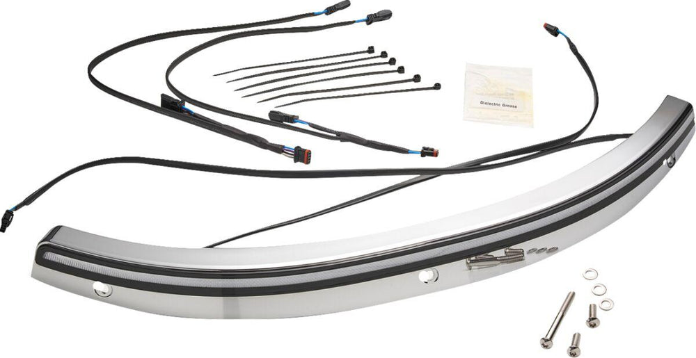 Ciro Solaire LED Windshield Trim For Harley Davidson FLH 1868 ABS 2021 - Chrome