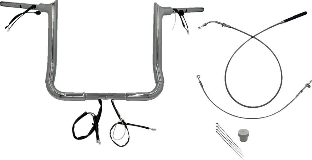 Fat Baggers Inc. 1-1 2" EZ Install Pointed Top Handlebar For Harley Davidson FLHX 1923 2024-2025 - Chrome