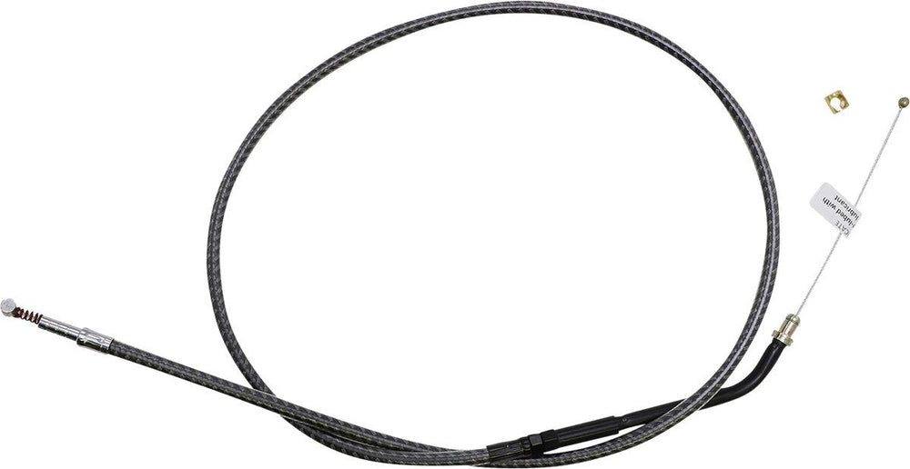 Magnum Shielding KarbonFibr Braided Throttle Idle Cable For Harley Davidson XL 1200 C 2007-2020 81 cm (31-7 8") - Carbon Fiber Silver