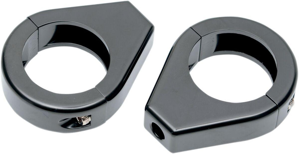 Drag Specialties Turn Signal Fork Clamps For Harley Davidson FXD 1450 1999-2001 Front - Black