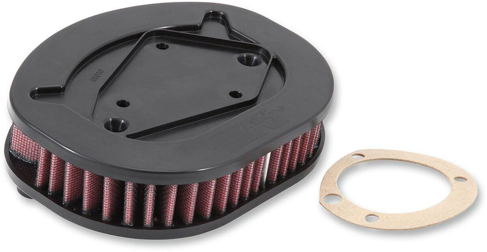 K&N High Flow Air Filter For Harley Davidson XL 1200 C 2012-2020 - Black Red
