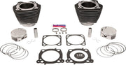 S&S Cycle 136" Big Bore Cylinder Kit For Harley Davidson FLDE 1750 ABS 2018-2020 - Highlighted Fins/Wrinkle Black