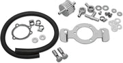 Drag Specialties Crankcase Breather with Support Bracket Kit For Harley Davidson XL 1200 C 2007-2020 - Black Chrome