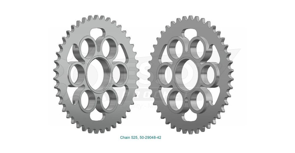 Esjot Standard 525 Sprocket For Ducati MultiStrada V4 1200 ABS 2022-2024 Rear Zinc Plated 42T
