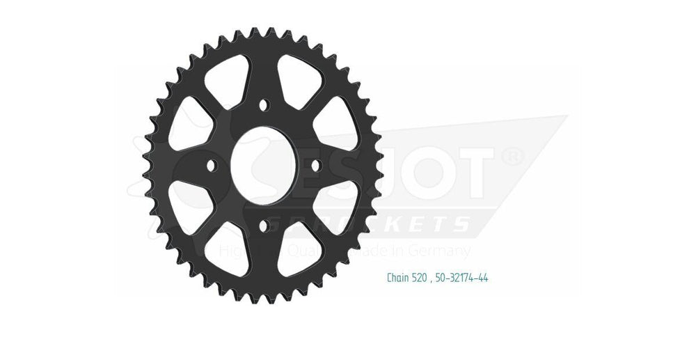 Esjot Standard 520 Sprocket For Sym CR 300 I 2019-2020 Rear Black 44T