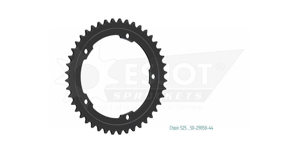 Esjot Standard 525 Sprocket For Kawasaki H2 1000 ABS 2018-2020 Rear Black 44T