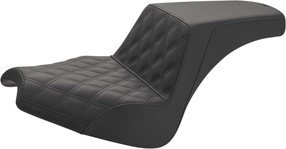 Saddlemen Step Up Lattice/Smooth Seat For Indian Chief 111 ABS 2022-2026 - Black
