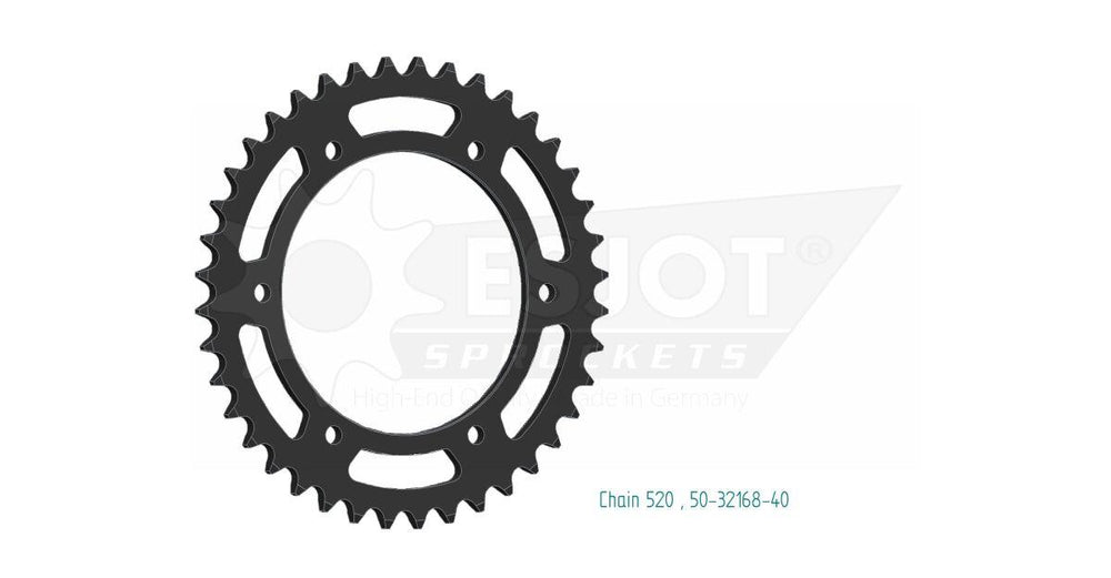 Esjot Standard 520 Sprocket For Mash Adventure 400 R 2015-2017 Rear Black 40T