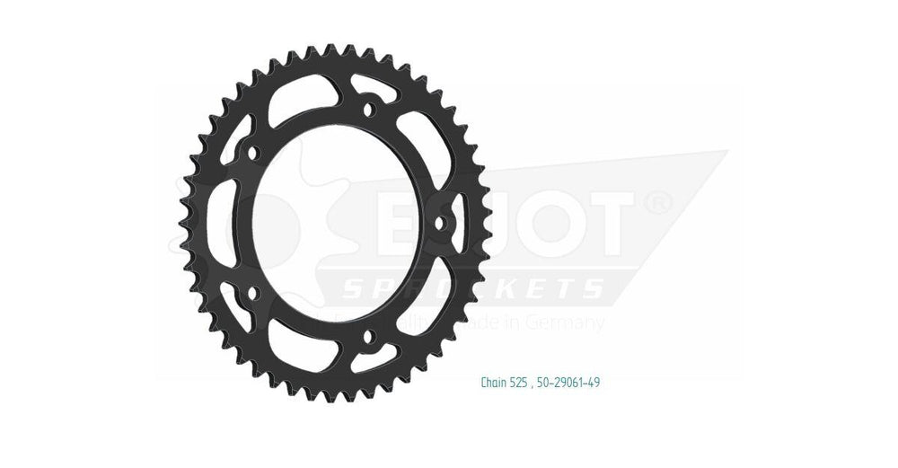 Esjot Standard 525 Sprocket For Indian FTR 1200 ABS 2020-2021 Rear Black 49T
