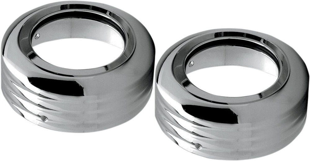 Pro-One Custom Billet Fork Boots For Harley Davidson FLST 1340 1986-1990 - Chrome
