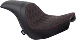 Drag Specialties Predator Seat For Harley Davidson FLSB 1750 2018-2021 Red Stitching Double Diamond - Black