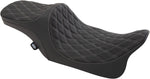Drag Specialties Predator III 2 Up Seat For Harley Davidson FLHR 1340 1997-1998 - Black Silver