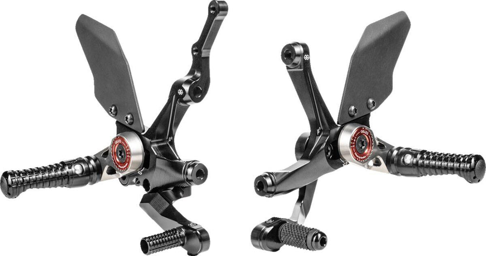 Gilles MUE2 Rearset For Ducati Streetfighter V2 890 ABS 2025-2026 - Black/Red