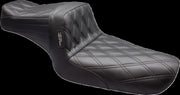 LE Pera Tailwhip Seat For Harley Davidson XL1200C 1996-2003 Double Diamond - Black