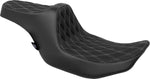 Drag Specialties Predator III 2-Up Seat For Harley Davidson FLHX 1923 ABS 2024-2026 Double Diamond - Black/Silver