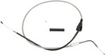 Drag Specialties Stainless Steel Braided Idle Cable For Harley Davidson FLHRS 1450 105.5 cm (41-1 2") - Silver Unfinished
