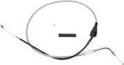 Drag Specialties Stainless Steel Braided Idle Cable For Harley Davidson FLHRS 1450 105.5 cm (41-1 2") - Silver Unfinished