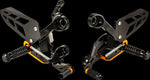 Gilles Adjustable Rearset For KTM Duke 790 ABS 2018-2024 - Black/Orange