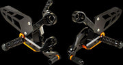 Gilles Adjustable Rearset For KTM Duke 790 ABS 2018-2024 - Black/Orange