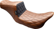 LE Pera Tailwhip Seat For Harley Davidson FLH 1868 ABS 2021 Double Diamond - Black/Brown
